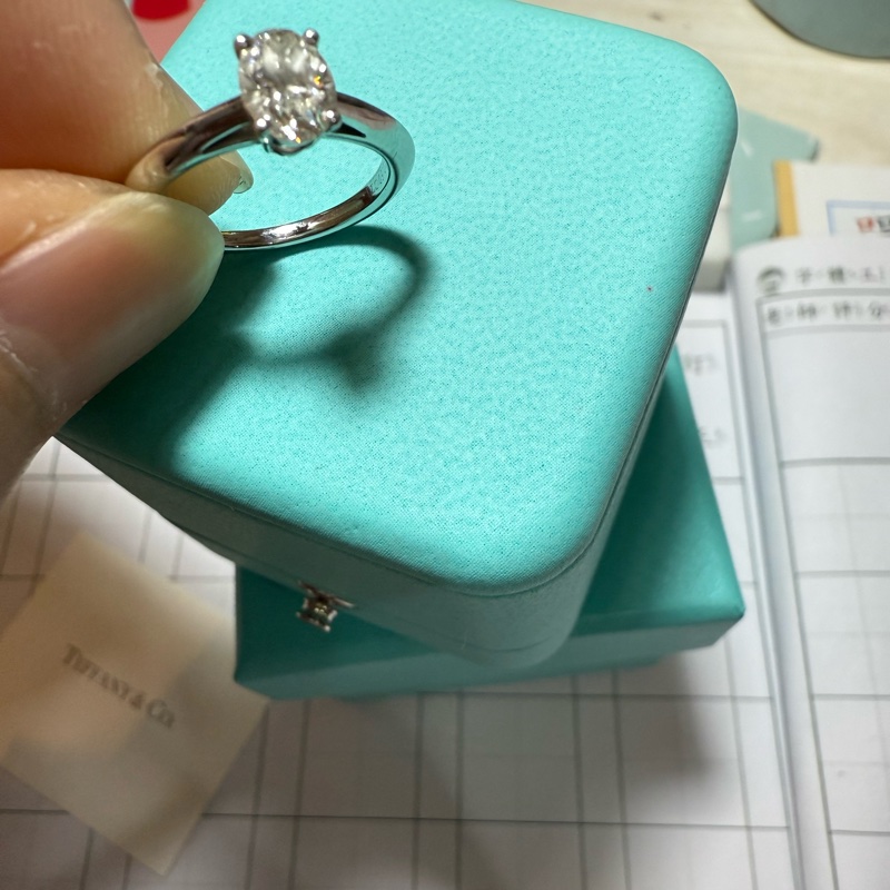 Tiffany &co蒂芬妮 60分橢圓鑽戒-10
