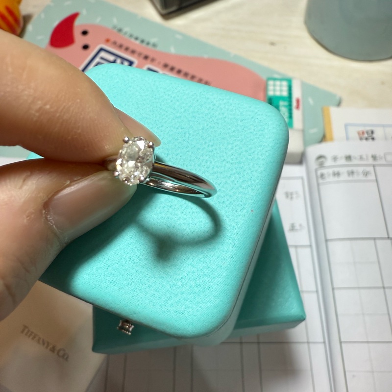 Tiffany &co蒂芬妮 60分橢圓鑽戒-11