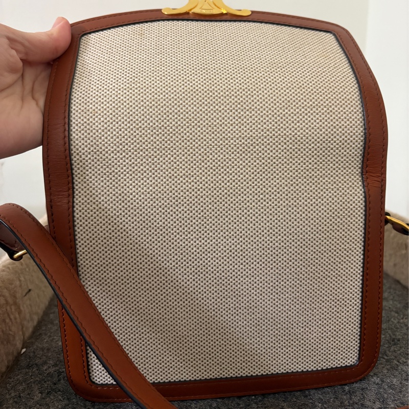 TEEN TRIOMPHE織物及牛皮革手袋-3