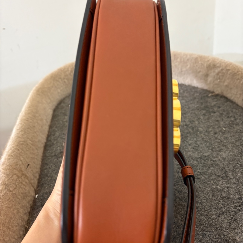 TEEN TRIOMPHE織物及牛皮革手袋-5