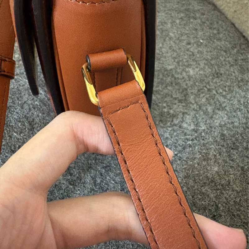 TEEN TRIOMPHE織物及牛皮革手袋-7