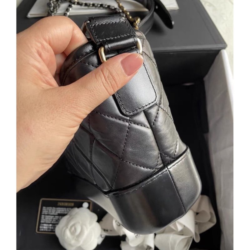Chanel 香奈兒 Gabrielle黑色流浪包/小號/99新閒置美品-4