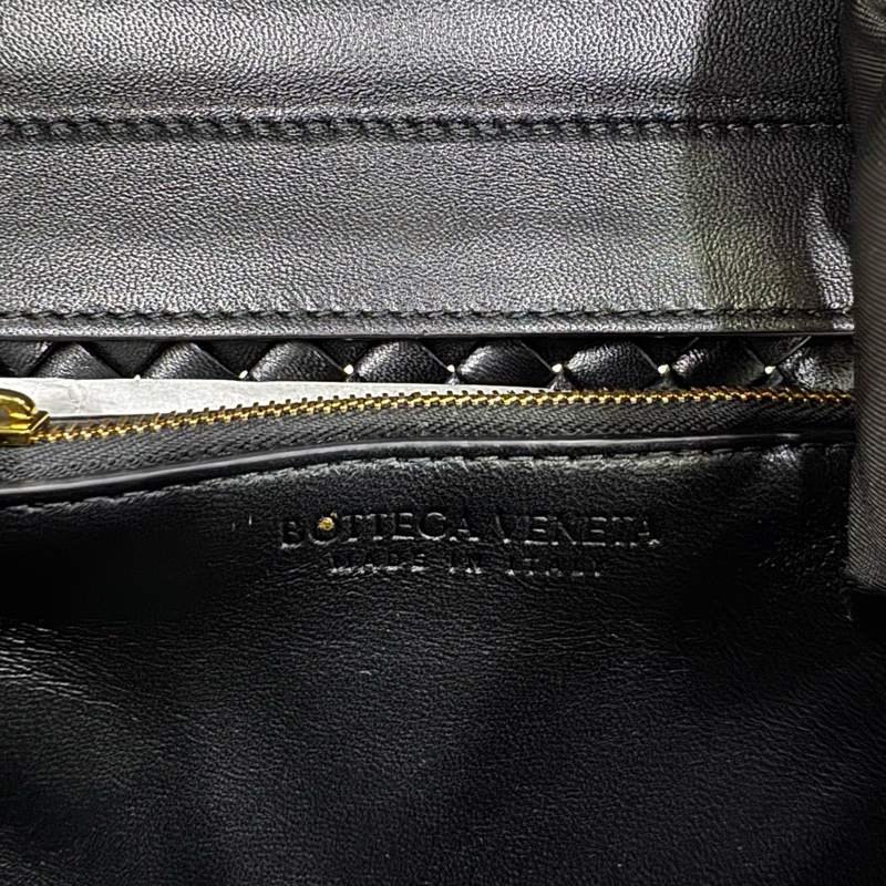 未使用BOTTEGAVENETA黑色手工藝編織手提包.通勤大包-5