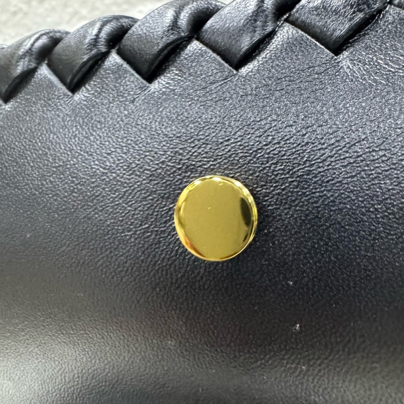 未使用BOTTEGAVENETA黑色手工藝編織手提包.通勤大包-10