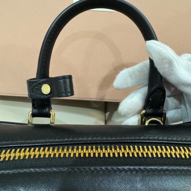 Miu Miu 復古保齡球包/黑色羊皮/96新美品-18