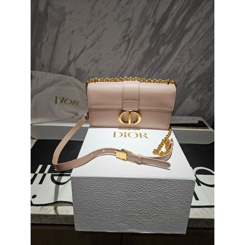 Dior 迪奧 蒙田30 肩背包/斜背包/粉色金釦/97新美品-0