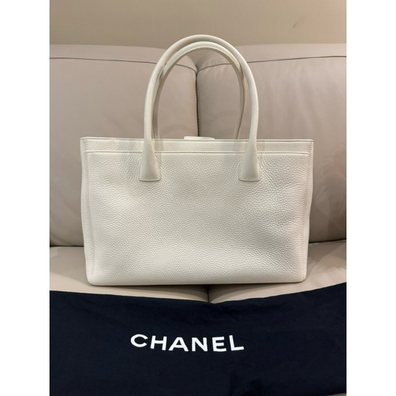 Chanel 香奈兒 cerf tote bag托特包/白銀款/95新美品-2