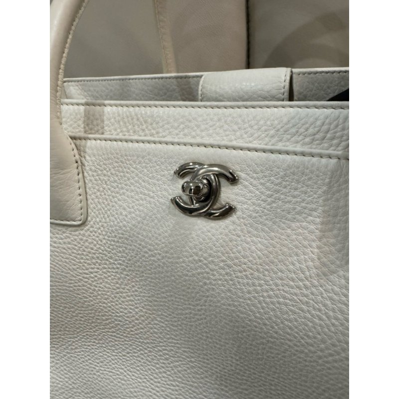 Chanel 香奈兒 cerf tote bag托特包/白銀款/95新美品-3