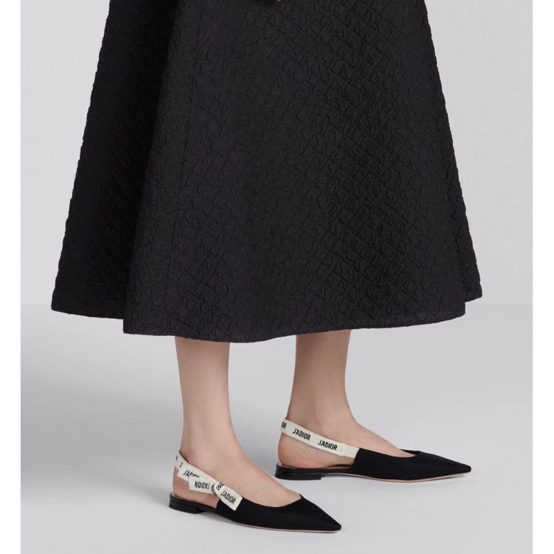 Dior 迪奧 J‘Adior 黑色露跟平底鞋/36號/98新美品-3