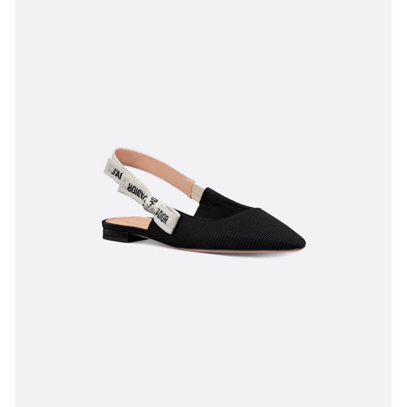 Dior 迪奧 J‘Adior 黑色露跟平底鞋/36號/98新美品-4