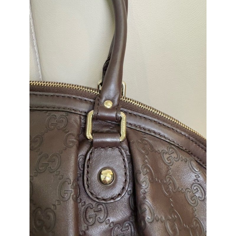Gucci 古馳 深咖啡色 肩背包/手提包 95新美品-4