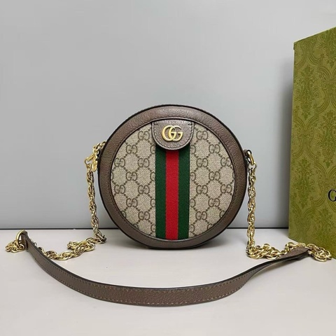 Gucci Ophidia 老花滿logo 圓餅包