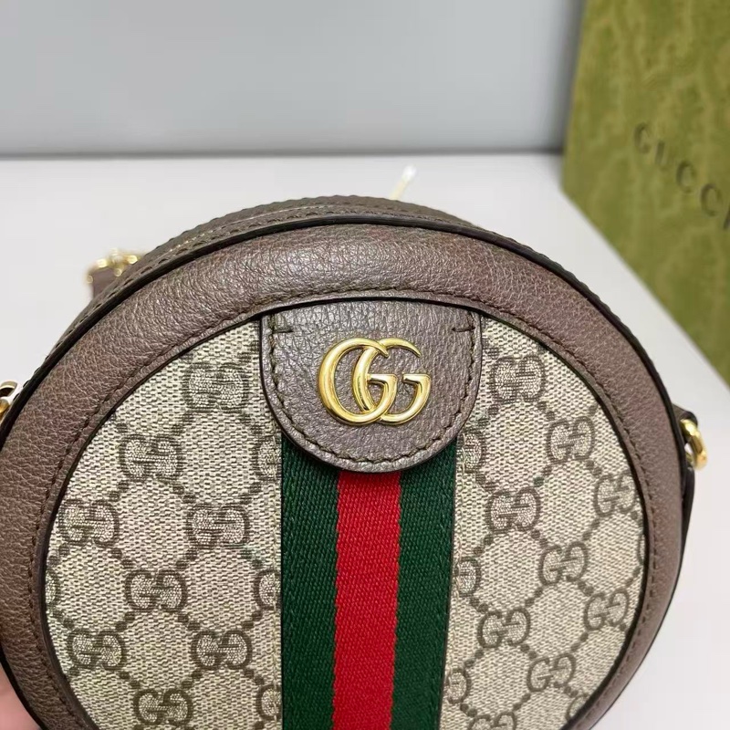 Gucci Ophidia 老花滿logo 圓餅包-2