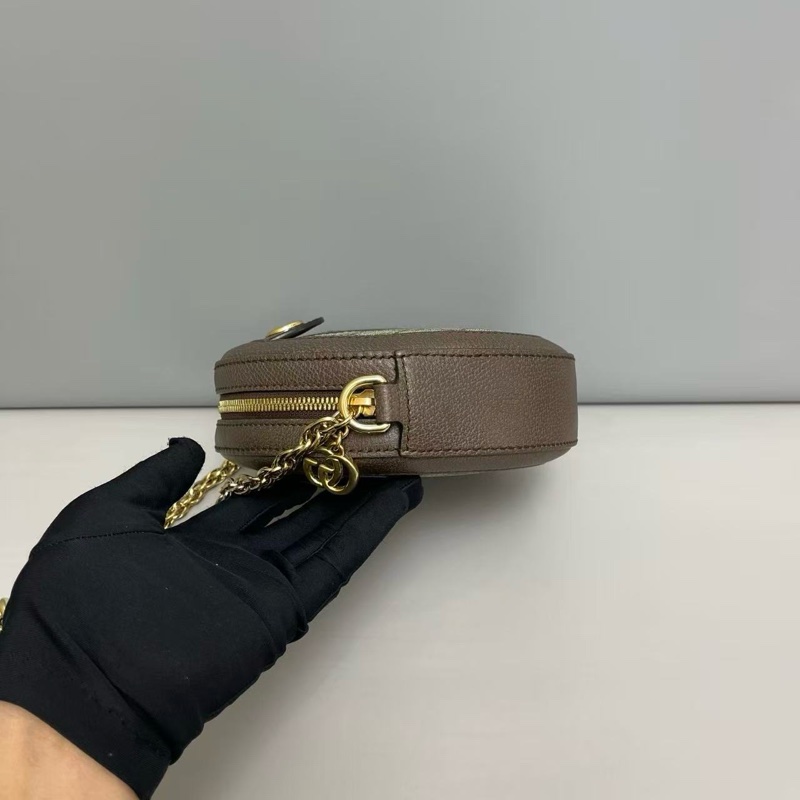 Gucci Ophidia 老花滿logo 圓餅包-4