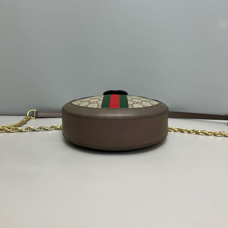 Gucci Ophidia 老花滿logo 圓餅包-5