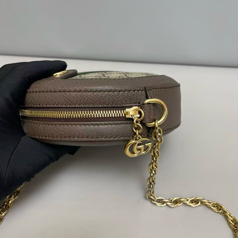 Gucci Ophidia 老花滿logo 圓餅包-7