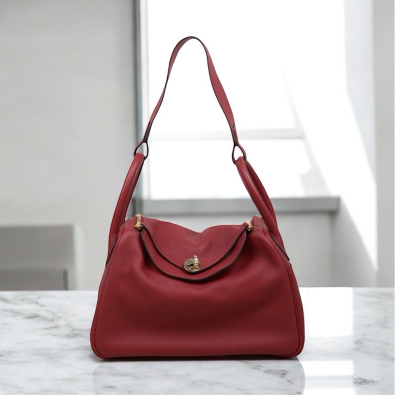 「JL精品代購」9新 Hermes 愛馬仕 Lindy 30 紅-0