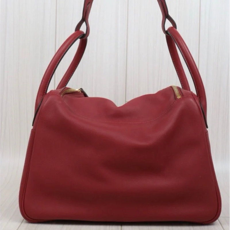 「JL精品代購」9新 Hermes 愛馬仕 Lindy 30 紅-1