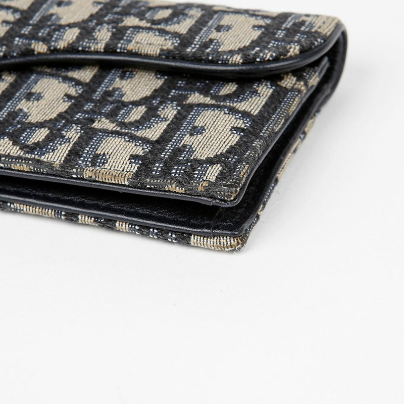 DIOR S5611CTZQ 馬鞍翻蓋卡包-5