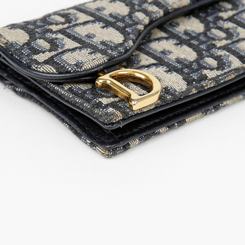 DIOR S5611CTZQ 馬鞍翻蓋卡包-6