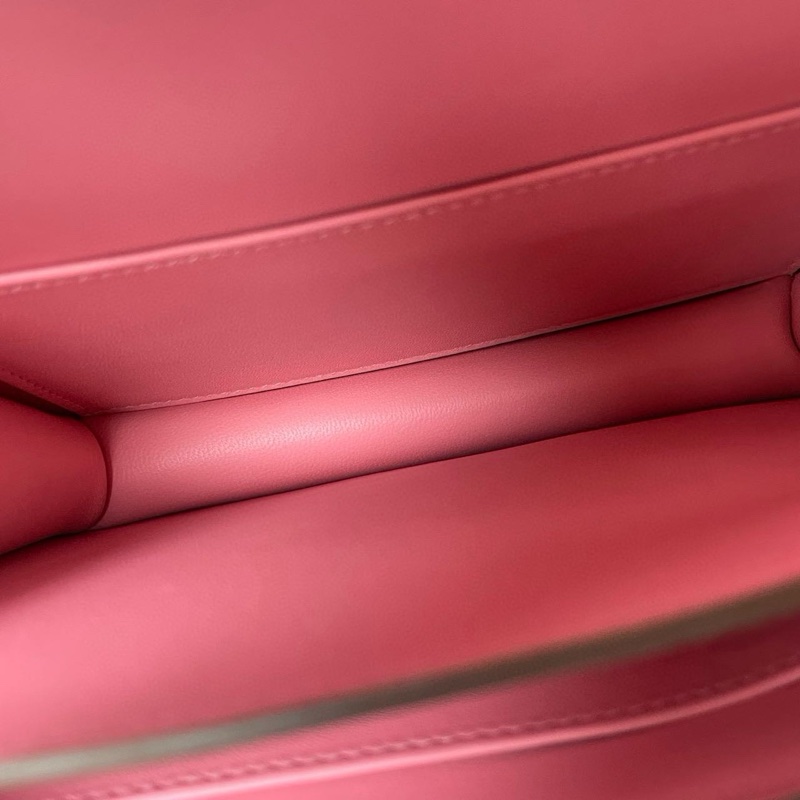 🌈Hermes💗Mini Constance 19💗1Q奶昔粉銀扣🌟98.5新🌈Epsom皮🌟-5