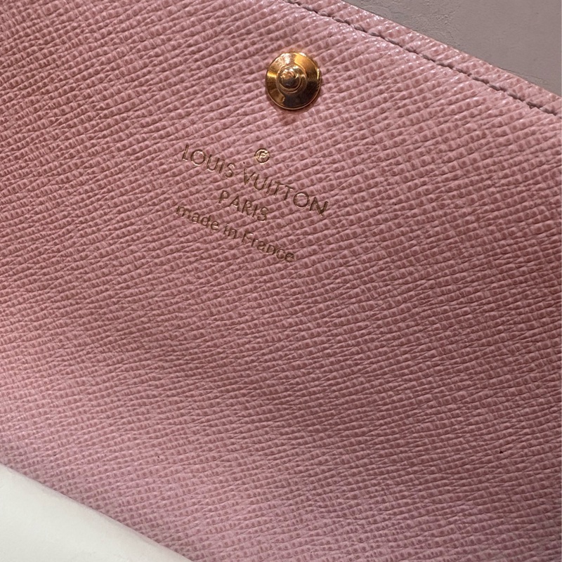 Louis Vuitton M61289 Emilie帆布信封式錢包長夾(粽x粉）-5