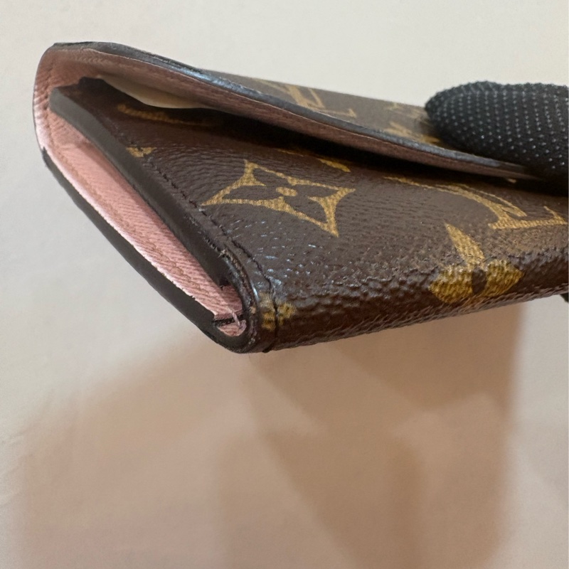 Louis Vuitton M61289 Emilie帆布信封式錢包長夾(粽x粉）-7