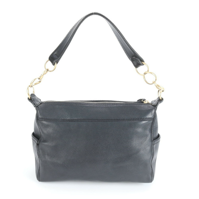 香奈兒黑色皮革肩背包，附保固卡和序號封條，女士款-2