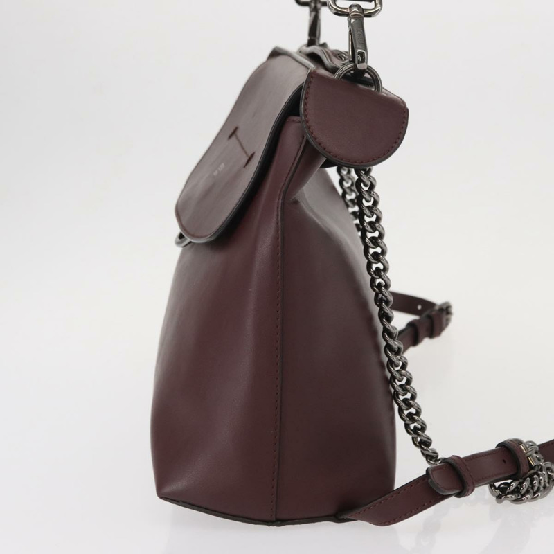 【日本直送】FENDI 返校季雙肩包 皮革 兩用 波爾多銀色 正品 148468-2