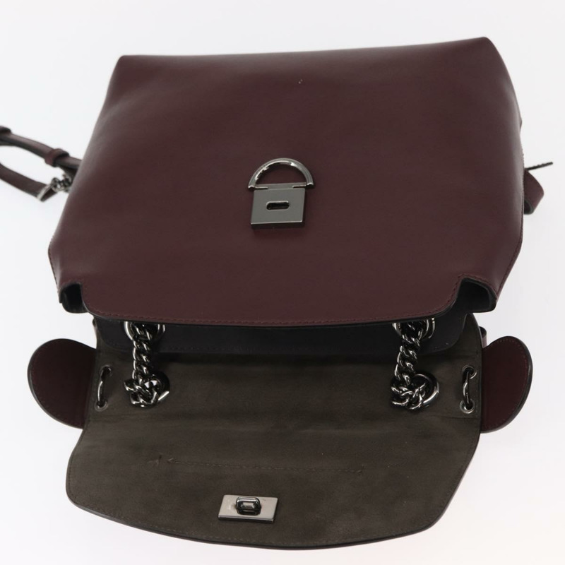 【日本直送】FENDI 返校季雙肩包 皮革 兩用 波爾多銀色 正品 148468-20