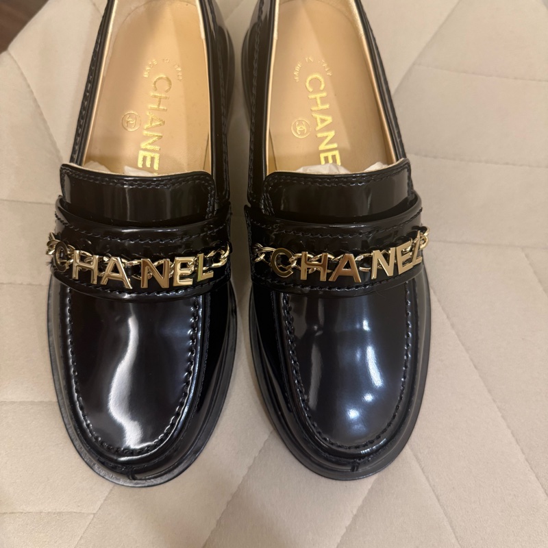 Chanel字母樂福鞋 全新台灣專櫃購入 尺寸35(35.5也可穿)-2