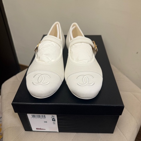 Chanel24S瑪麗珍平底小白鞋 全新台灣專櫃購入 尺吋36