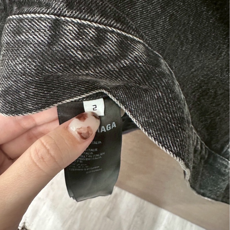 巴黎世家水鑽牛仔外套-1