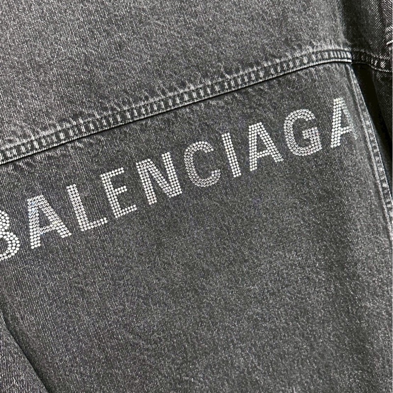 巴黎世家水鑽牛仔外套-2