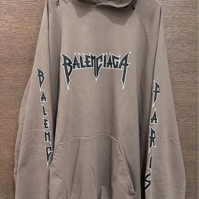 巴黎世家卡其logo帽踢-0