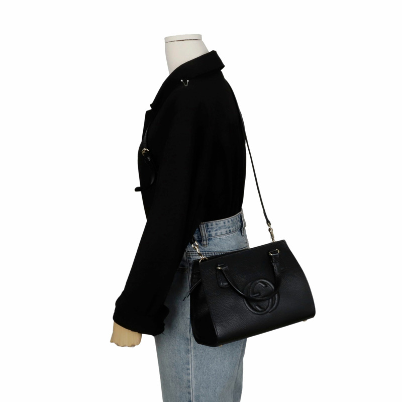 GUCCI Soho 小號手提單肩包 607722-10