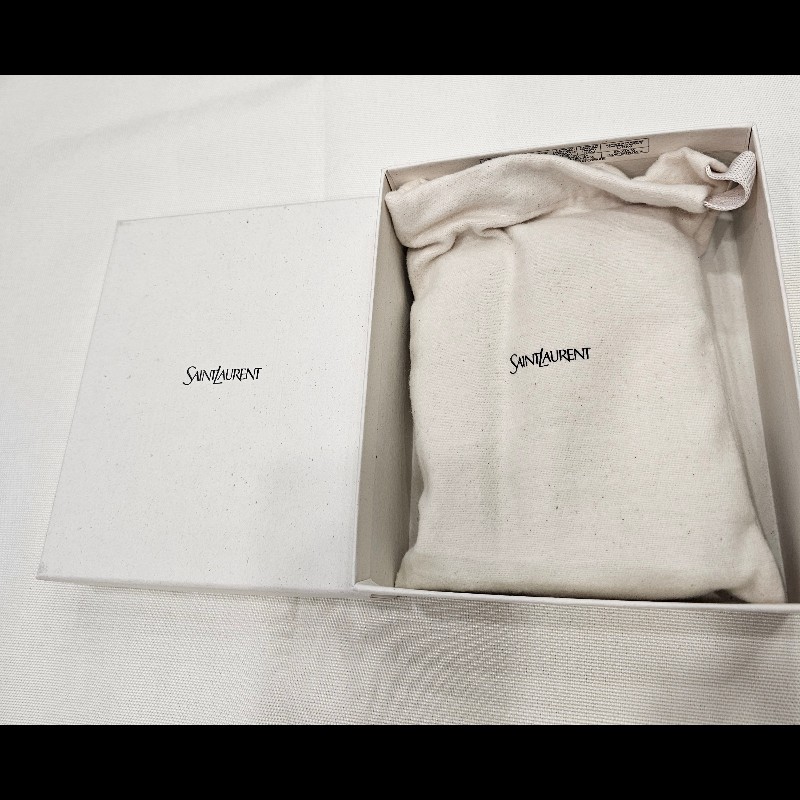 YSL 短夾(黑銀.荔枝皮)非常新!-3