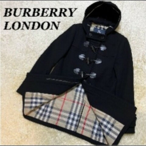 女38號／Burberry London 牛角扣羊毛大衣