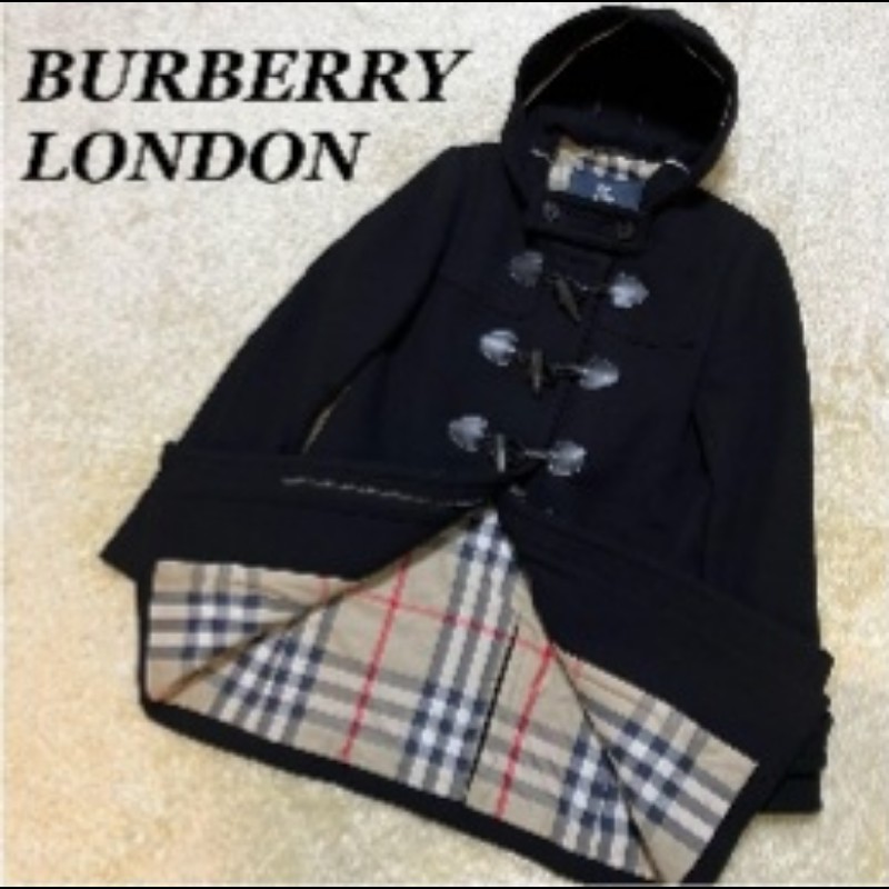 女38號／Burberry London 牛角扣羊毛大衣-0