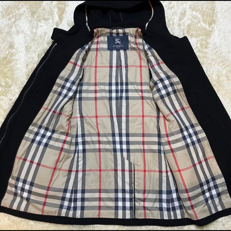 女38號／Burberry London 牛角扣羊毛大衣-1