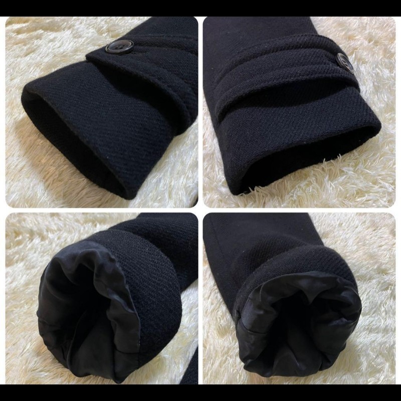 女38號／Burberry London 牛角扣羊毛大衣-6