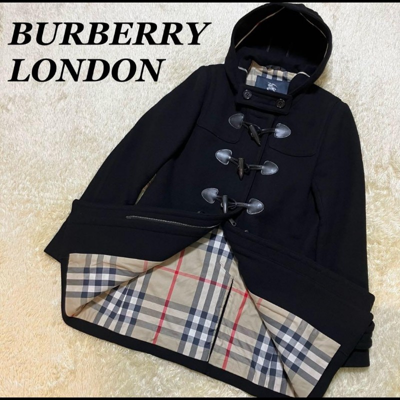 女38號／Burberry London 牛角扣羊毛大衣-7