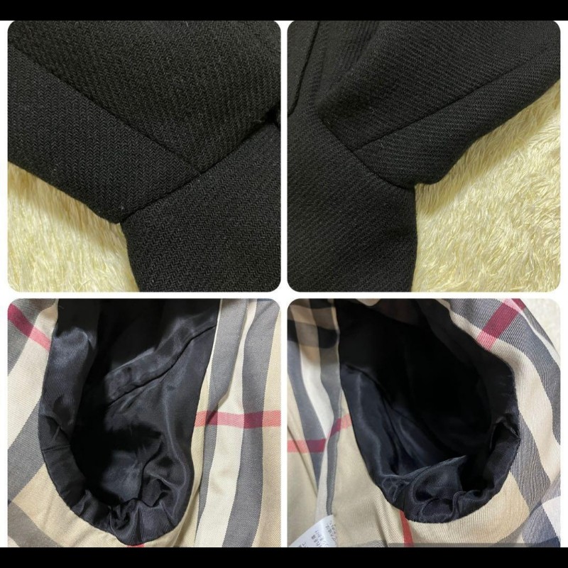 女38號／Burberry London 牛角扣羊毛大衣-9