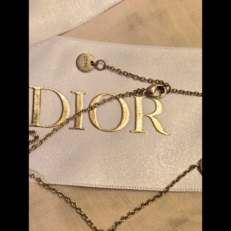 Dior經典CD水鑽鍍金項鍊鎖骨鍊-7