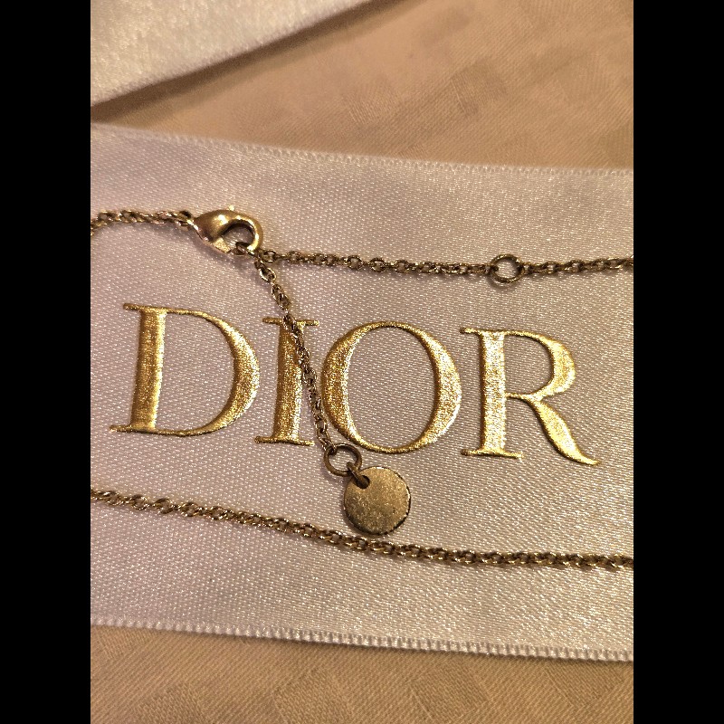 Dior經典CD水鑽鍍金項鍊鎖骨鍊-11