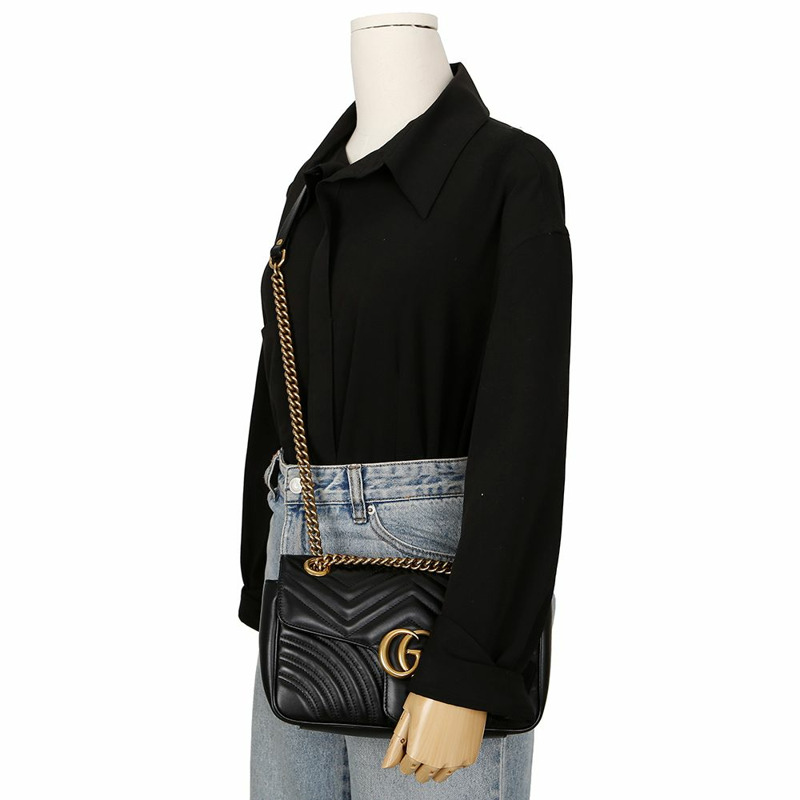 GUCCI GG Marmont 小號肩斜背包 443497-12