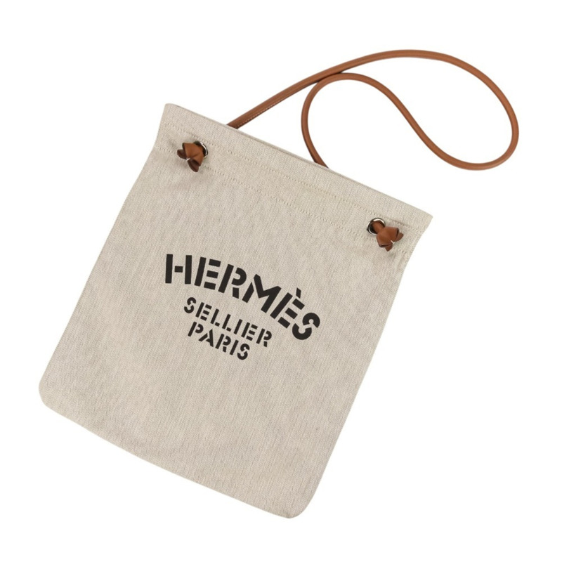 愛馬仕 Aline MM Toile Chevron 單肩包，象牙色，女士-0