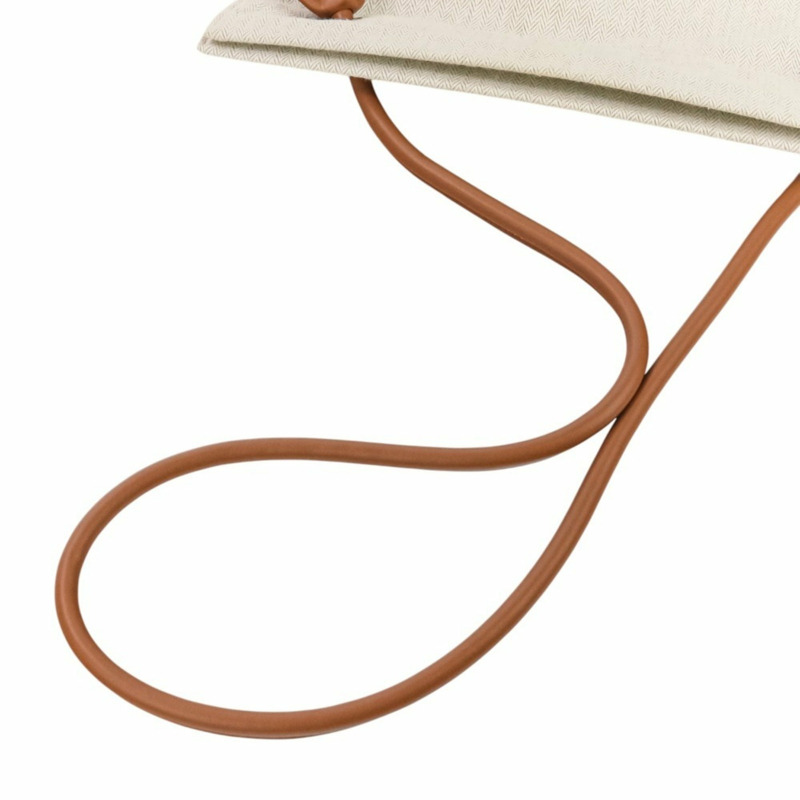 愛馬仕 Aline MM Toile Chevron 單肩包，象牙色，女士-7