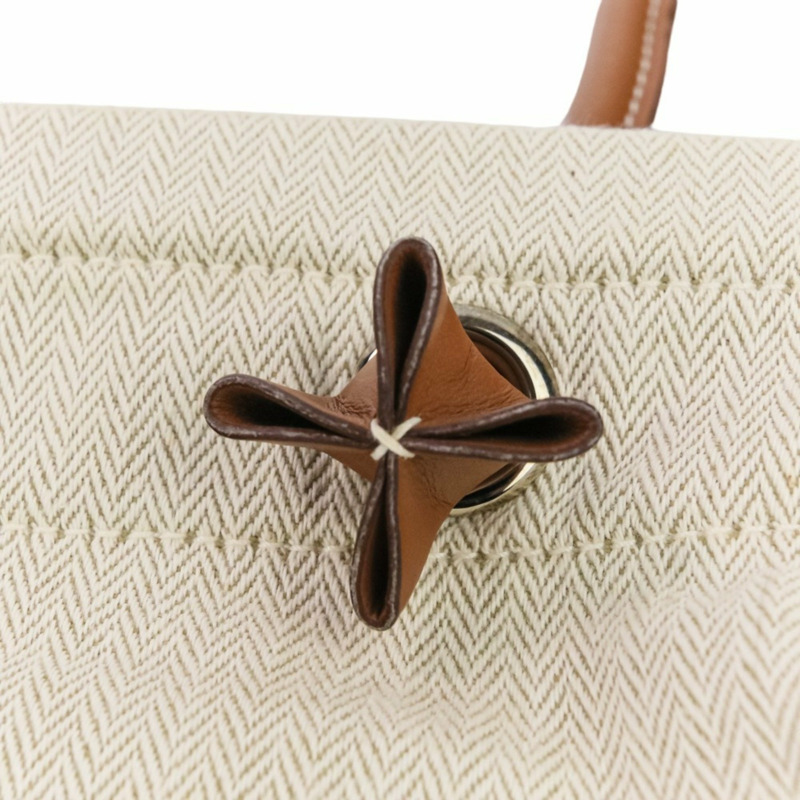 愛馬仕 Aline MM Toile Chevron 單肩包，象牙色，女士-11