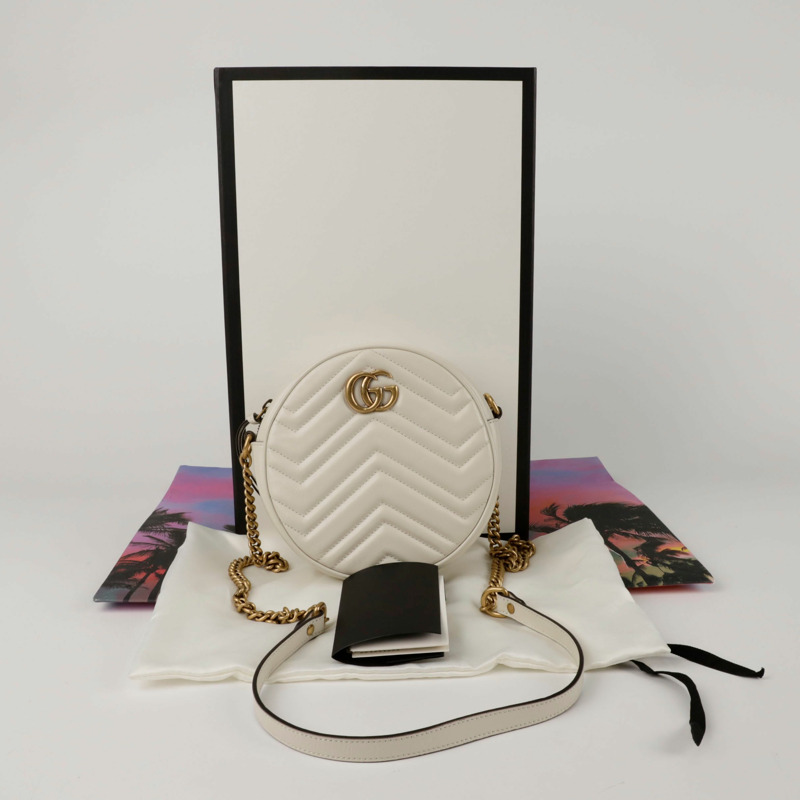 GUCCI 550154 GG Marmont 迷你圓形肩斜背包-0